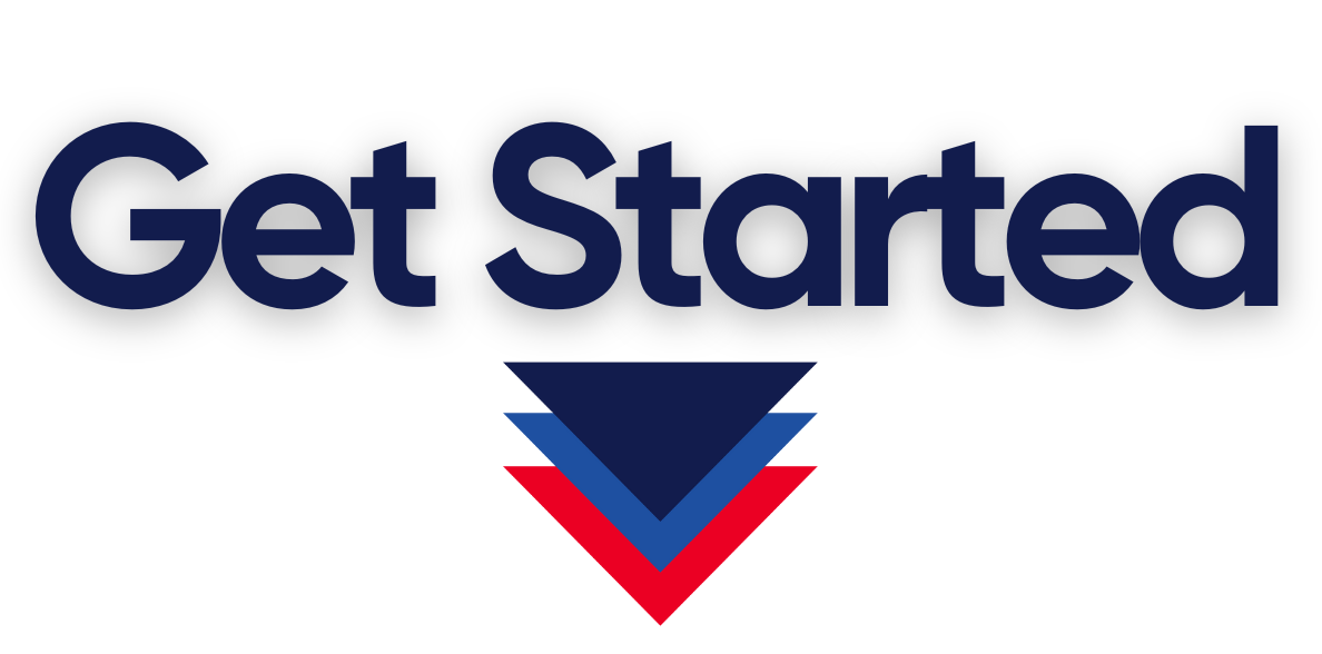 Get Started graphic with arrows